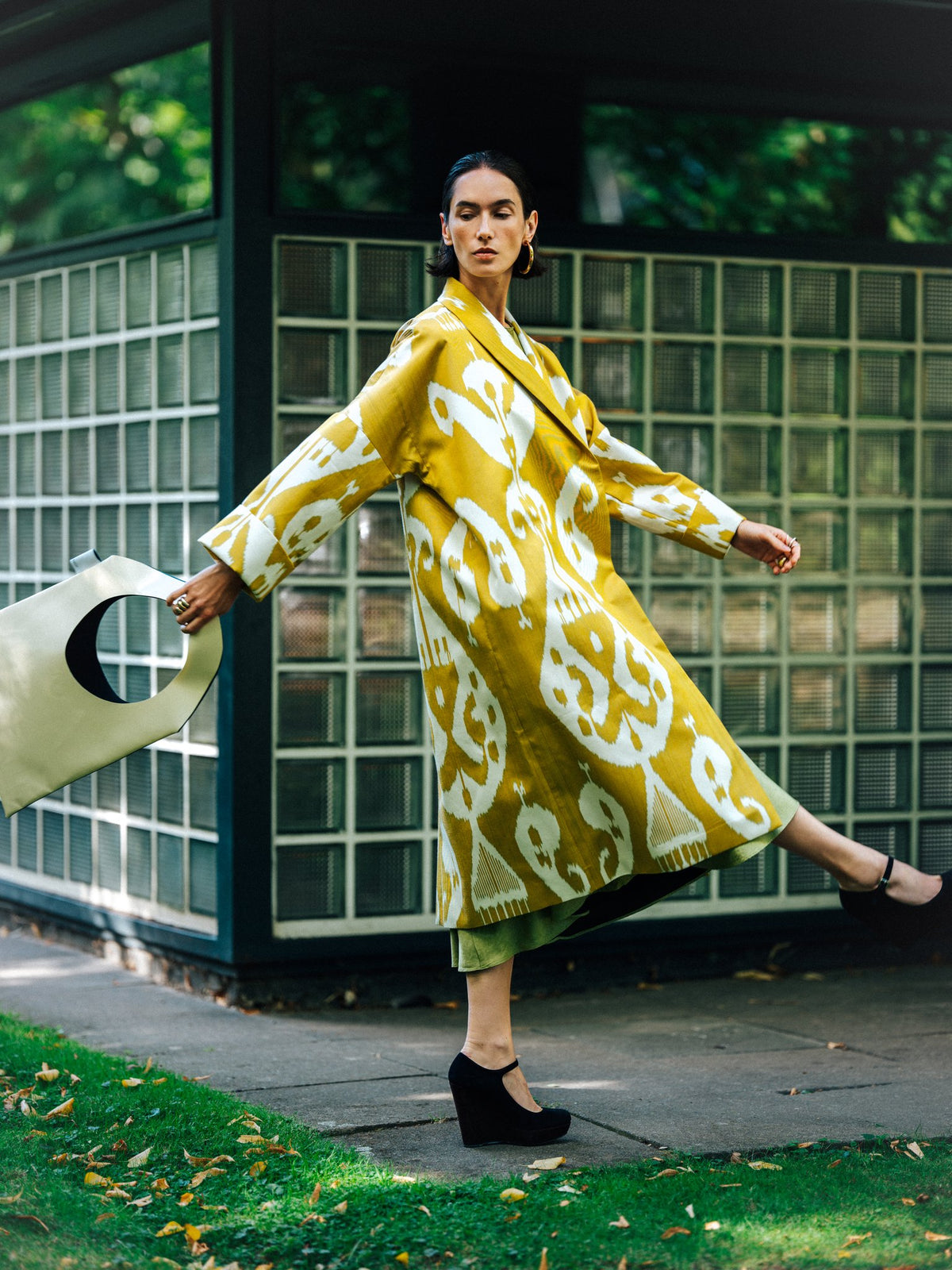 Marta Ikat Silk Coat