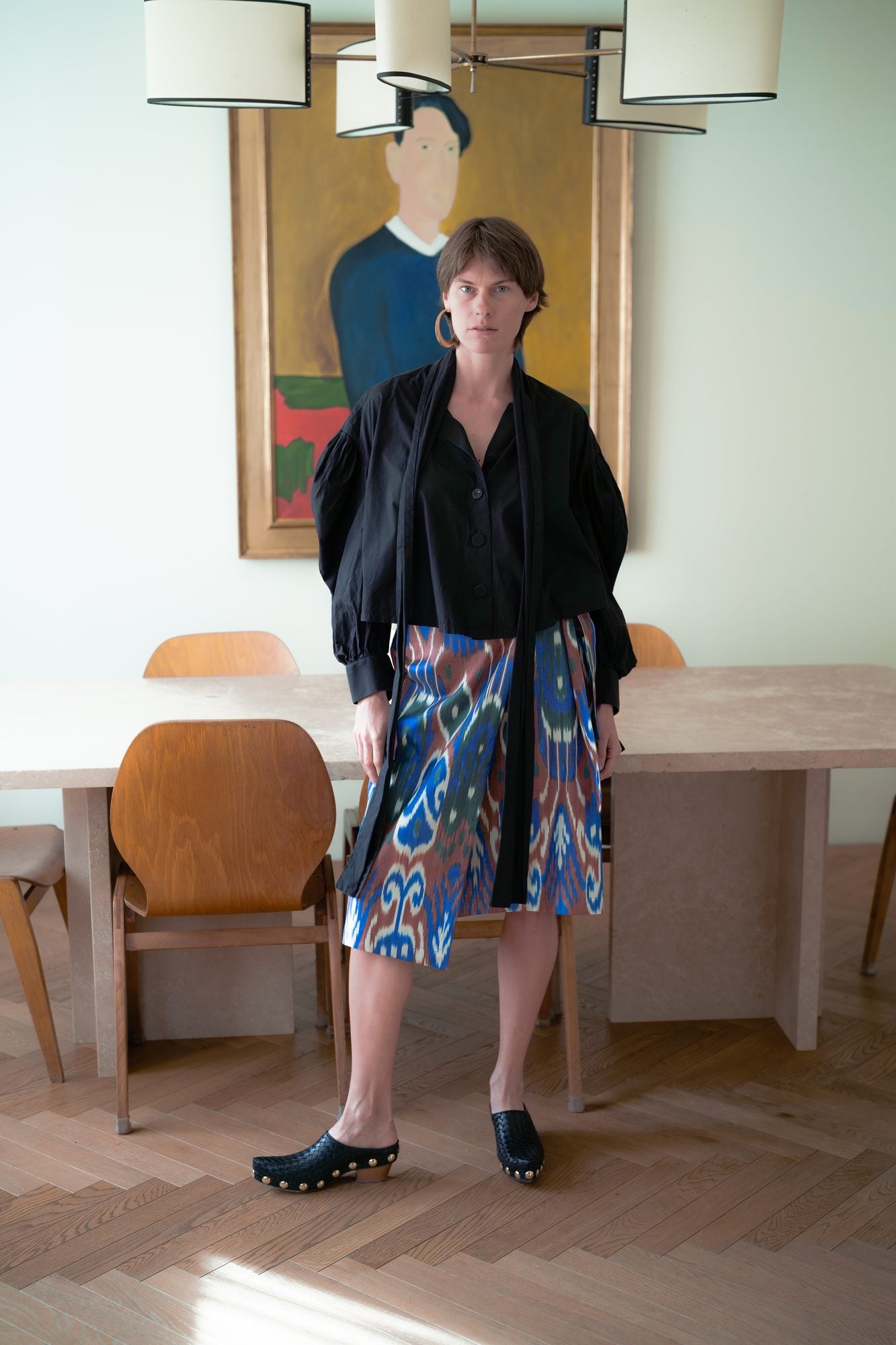 Maja Luxury Ikat Silk Skirt — Handwoven Wrap