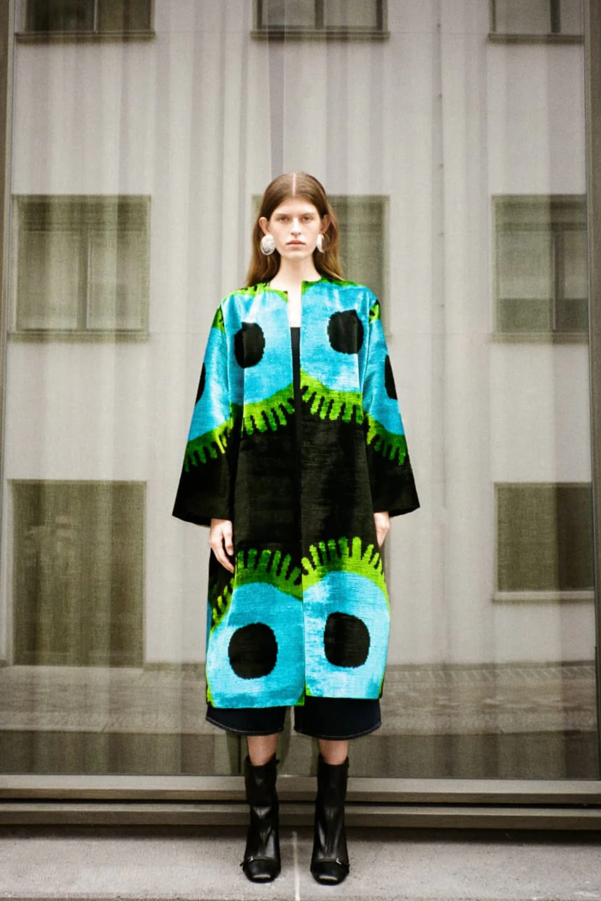 Deborah velvet silk coat