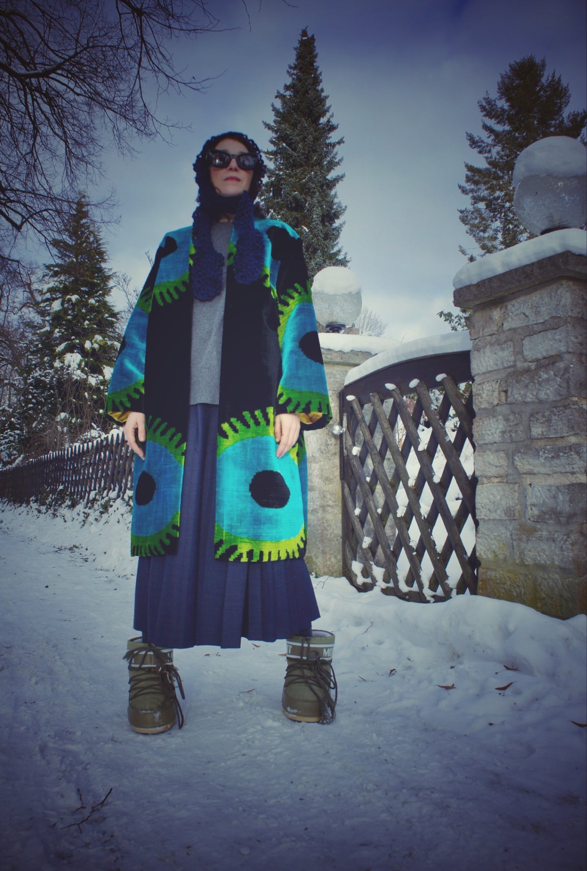 Deborah Ikat Velvet Silk Coat