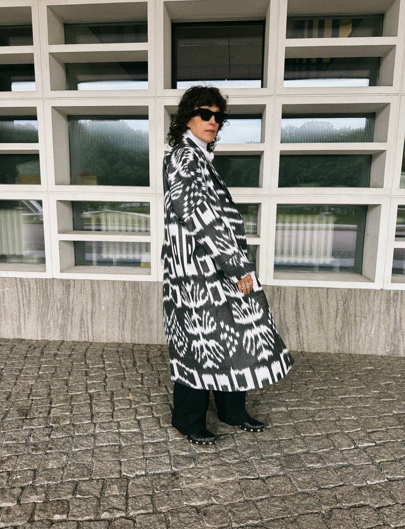 Vida Ikat Silk Coat