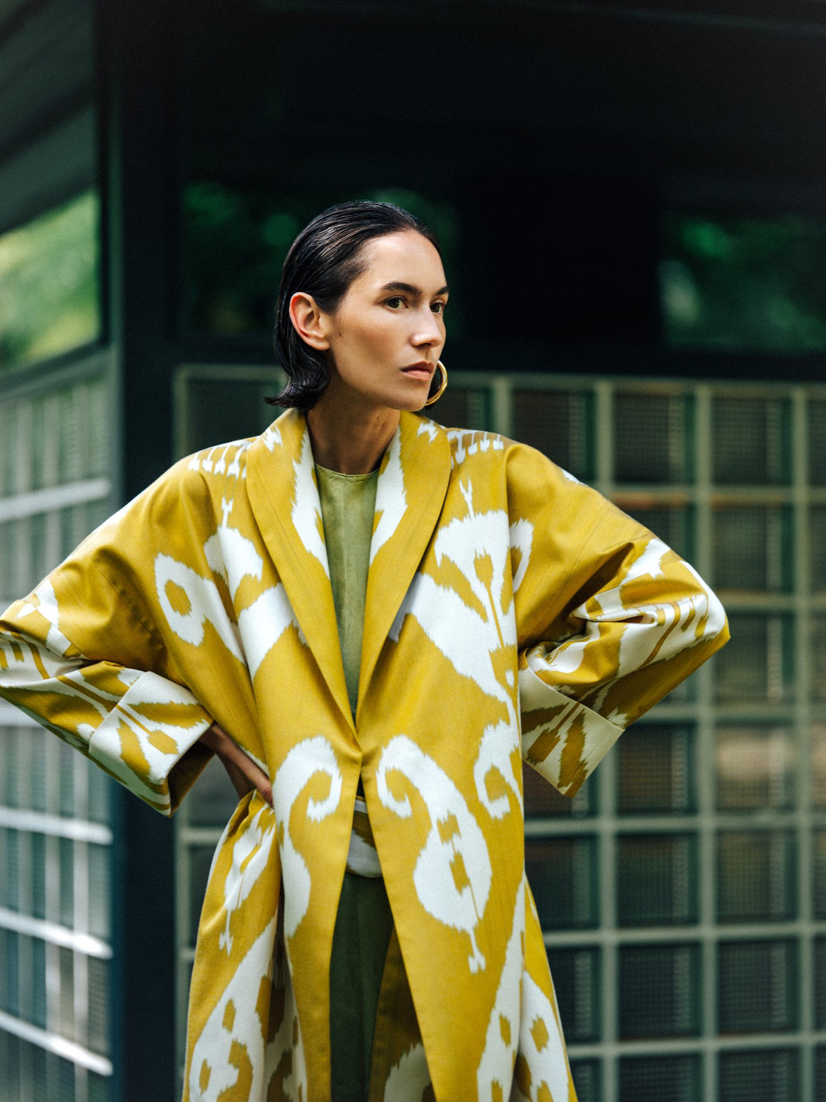 Marta Ikat Silk Coat