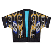 Zuza short coat full length — Aleksandra Viktor sustainably handcrafted luxury ikat garment