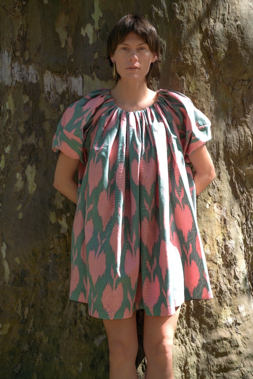 Cora Ikat Cotton Short Dress