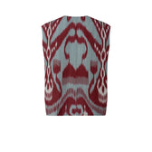 Theresa vest back view — Aleksandra Viktor bespoke handwoven silk vest