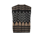 Theresa vest pattern detail — warp ikat weaving technique by Aleksandra Vikto