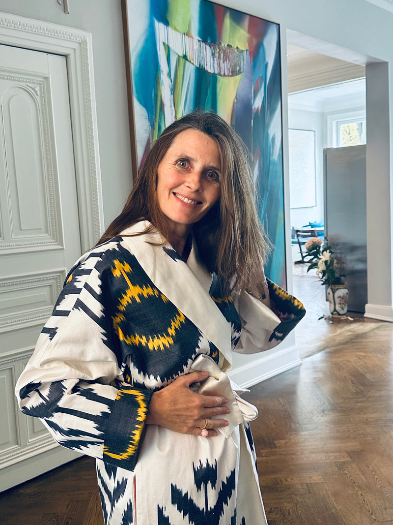 Tatjana Ikat Silk Coat