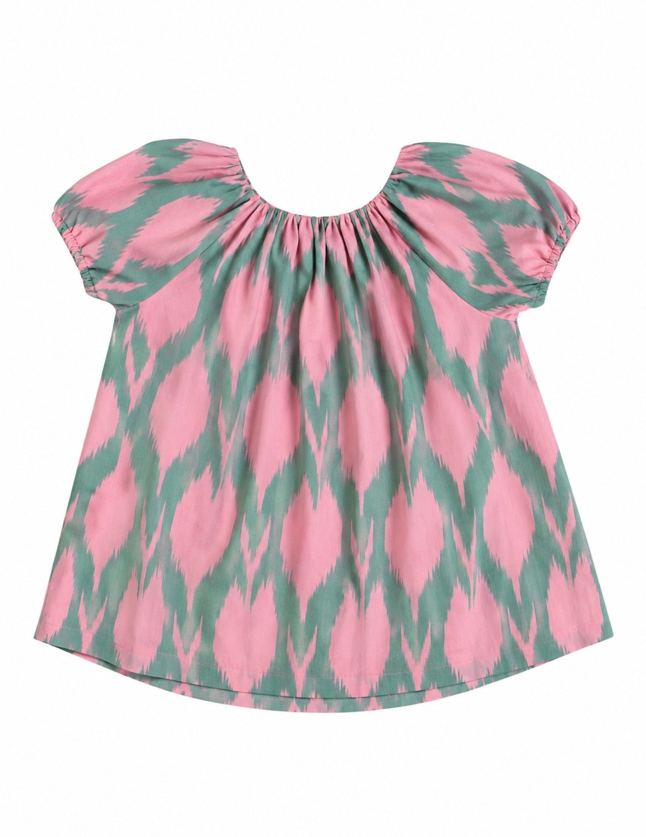 Cora Luxury Ikat Cotton Short Dress — Handwoven Berlin