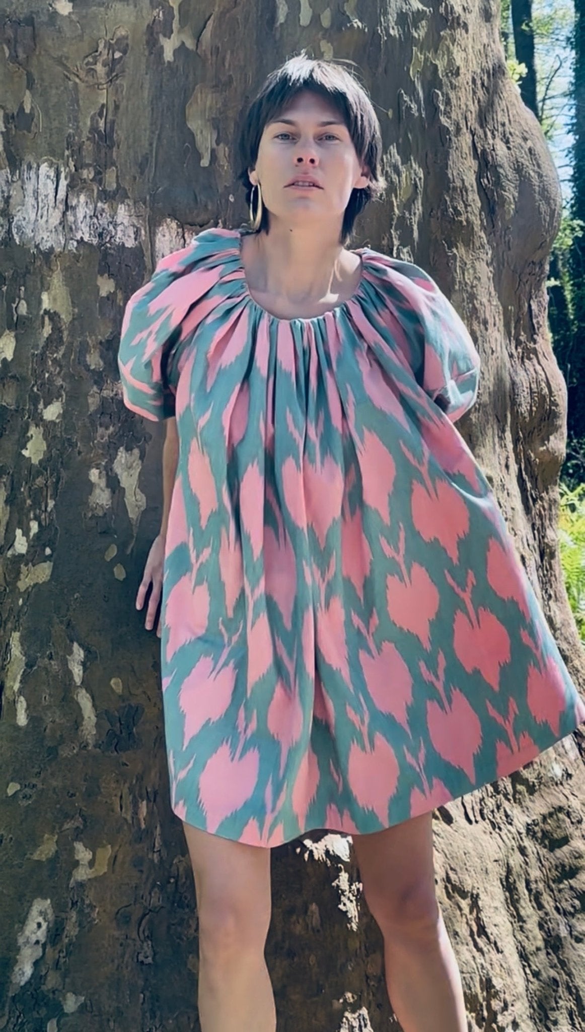 Cora Ikat Cotton Short Dress