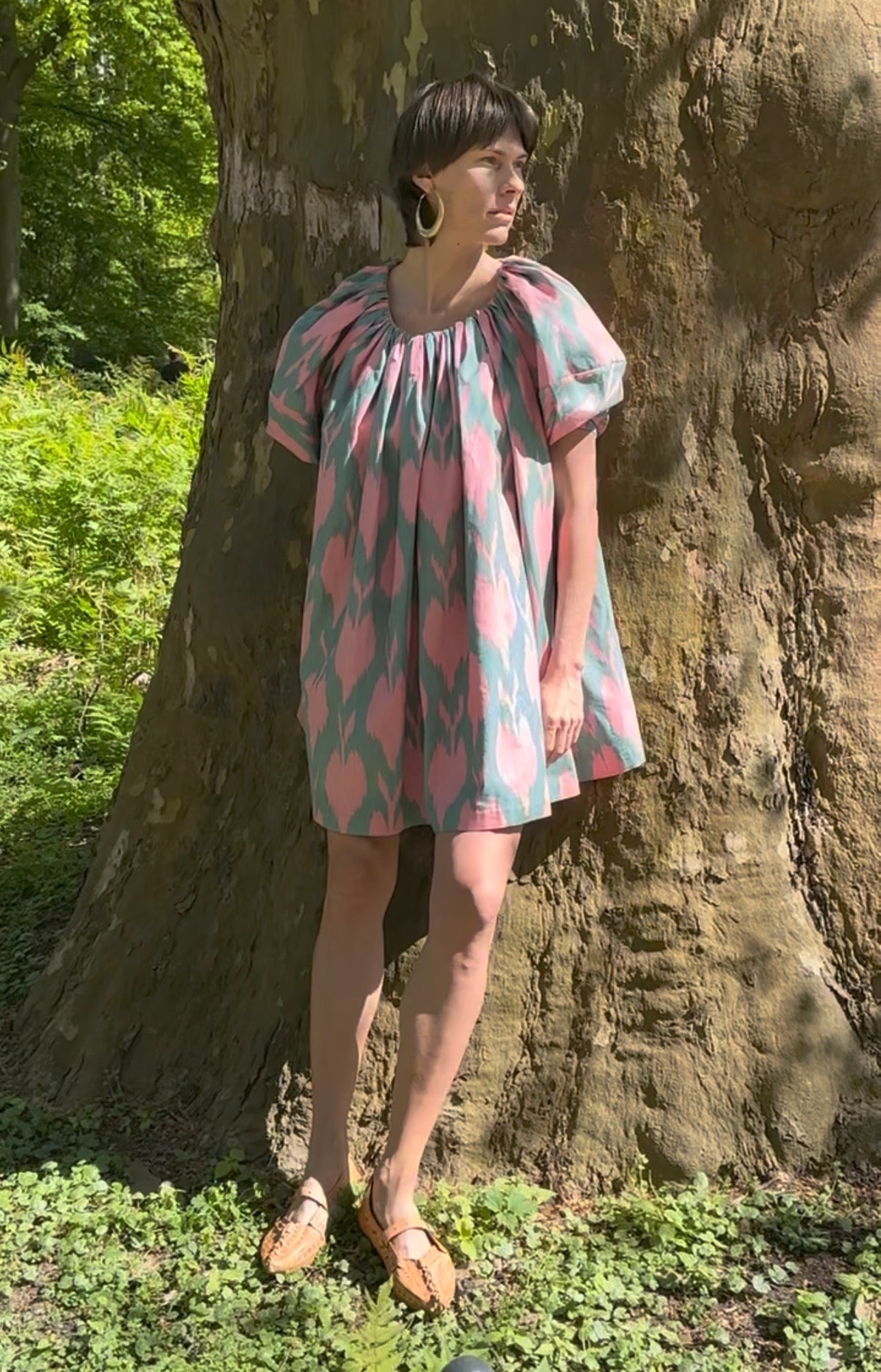 Cora Ikat Cotton Short Dress