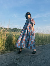Dagmar Luxus-Ikat-Baumwoll-Maxikleid