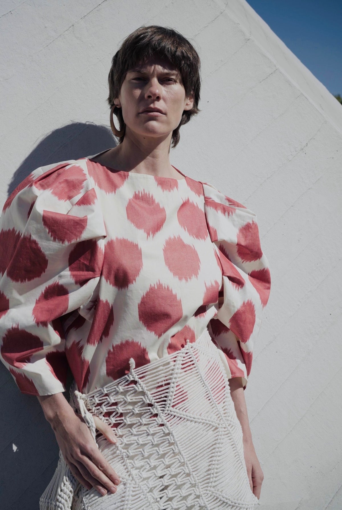 Mafalda Luxus-Ikat-Baumwollbluse