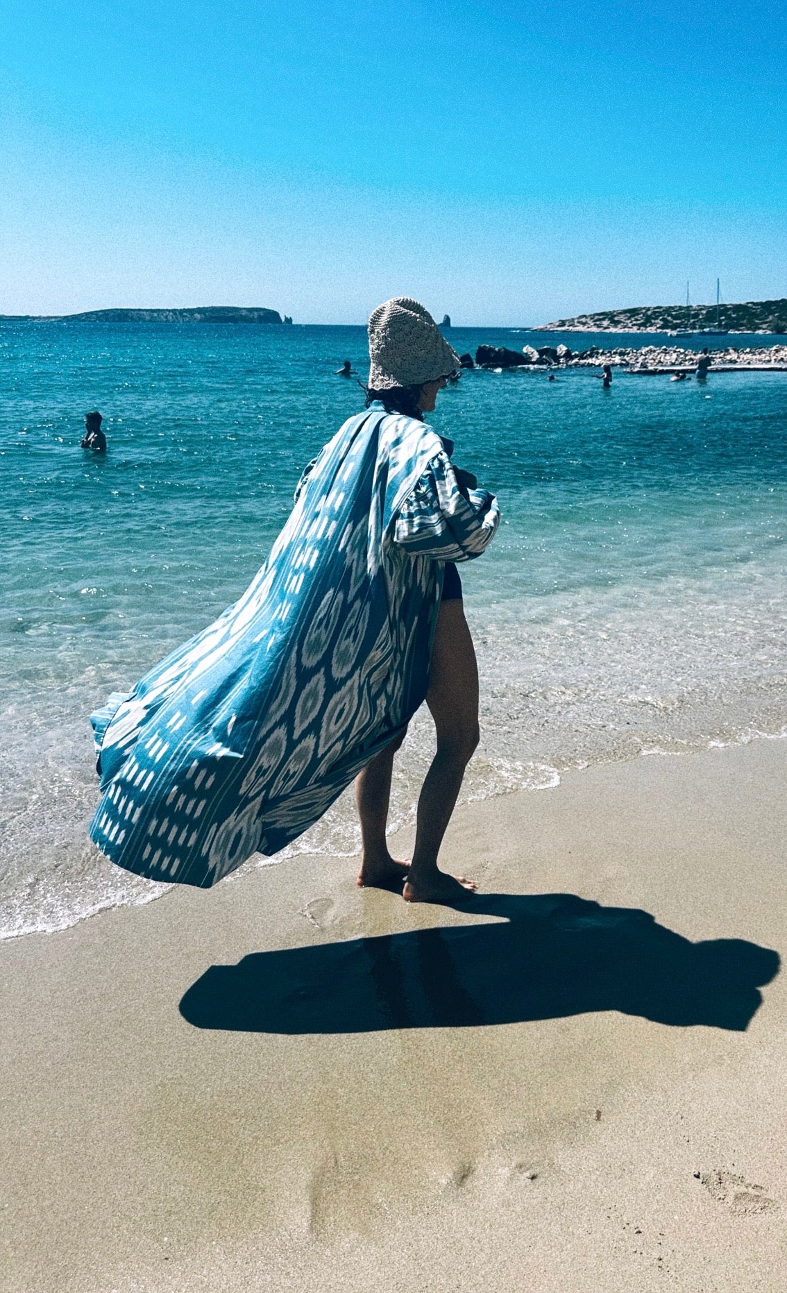 Victoria Luxury Ikat Cotton Dress