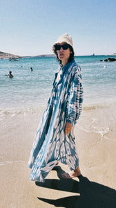 Victoria Luxury Ikat Cotton Dress