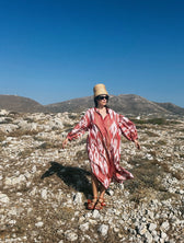 Sophie Luxus-Ikat-Baumwollkleid