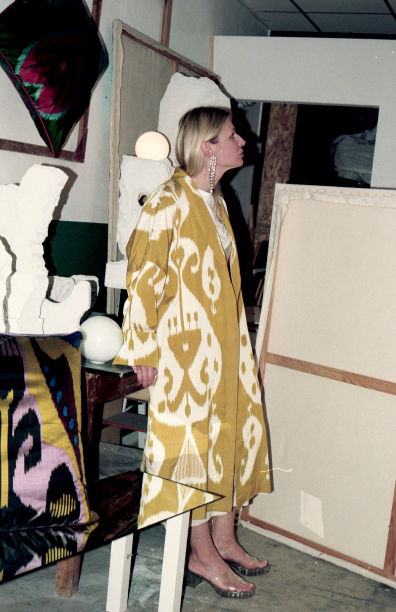 Marta Ikat Silk Coat