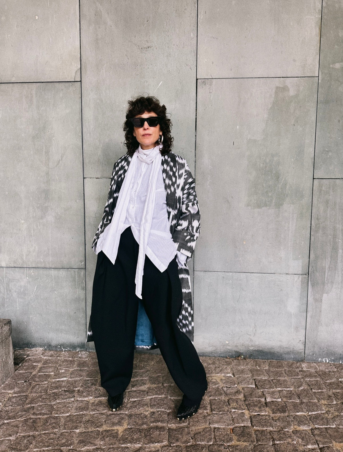 Vida Ikat-Seidenmantel