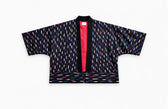 Isabella Short Coat flat lay — handwoven ikat short coat by Aleksandra Viktor