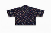 Isabella Short Coat back flat lay — handwoven ikat short coat by Aleksandra Viktor